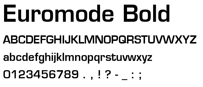 Euromode Bold font